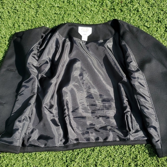 Talbots Petites Black Wool Topper Jacket Size 8 - Picture 5 of 7